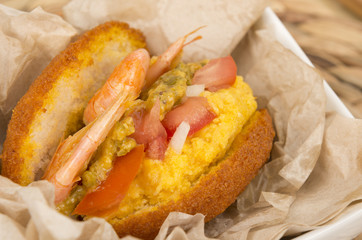 Acaraje - Brazilian fritters made with black-eyed peas