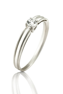 Diamond Ring wedding gift isolated