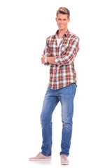 casual man hands folded