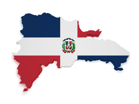 Dominican Republic Map 3d Shape
