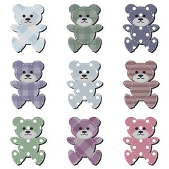 nice scrapbook teddy bears on white