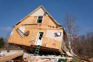 Tornado damage in Lapeer, Michigan.