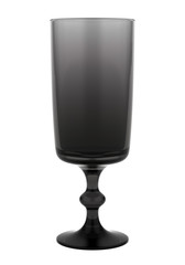 single black empty glass isolated on white background