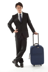 young businessman on a business trip