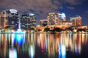 Fototapeta na wymiar Zmierzch downtown Orlando