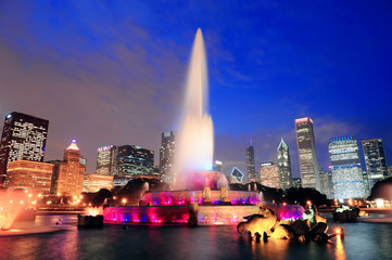 Naklejka premium Chicago Buckingham Fountain