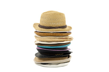 Fototapeta na wymiar image of stacks of lady hats