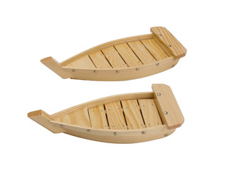 Empty Sushi wooden tray for Japanese food decorates