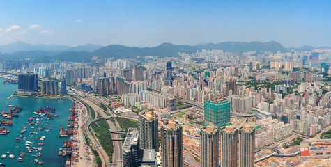 Obraz premium Hong Kong aerial view