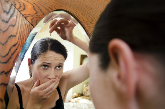 Woman Going Gray