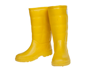 rubber boot yellow color