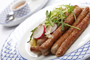 sausages and potatoes