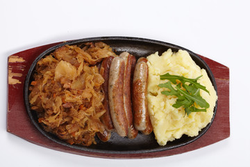 sausage with cabbage