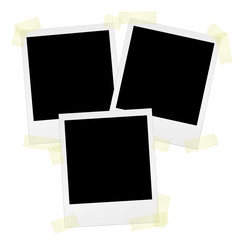 3 Polaroids mit Klebestreifen