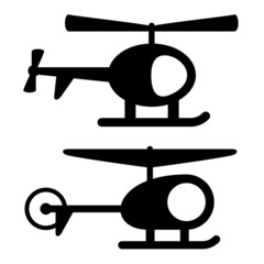 vector helicopter black symbols