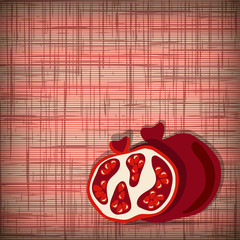 Background with pomegranates