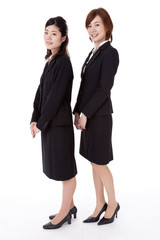 Two young business people