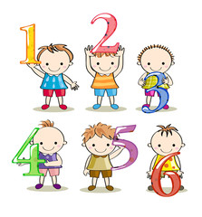 数字を持つ子供