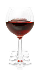 Wineglasses isolated on white