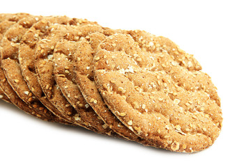 tasty crispbread isolated on white
