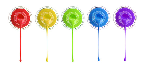 color nail polish isolated on white