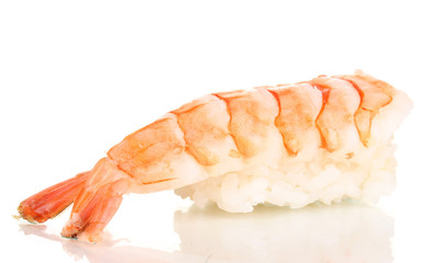 delicious sushi isolated on white