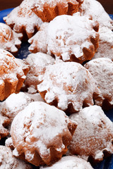 cakes with sugar powder