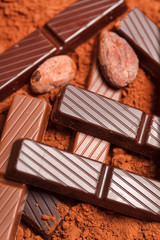 chocolate with cocoa beans
