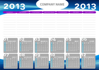 Calendario Planning 2013