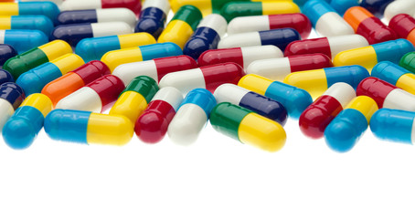 Colorful Pill Edge Close-Up
