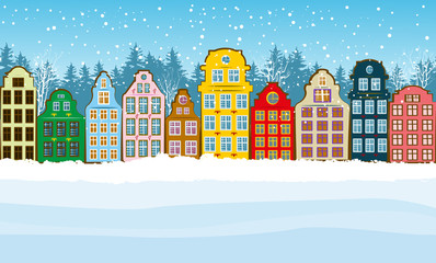 Multicolored Christmas City