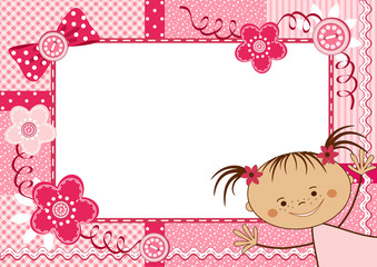 Pink children frame.