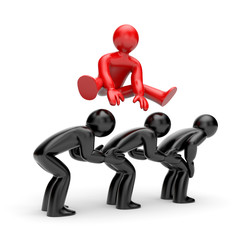 Leadership. Career metaphor