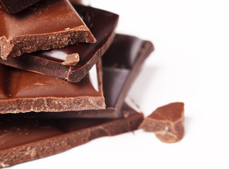 Milk and black chocolate pieces