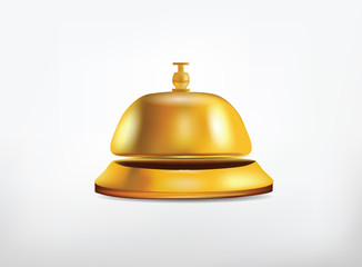 Reception Golden Bell Isolated on White