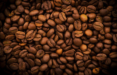 Naklejka premium Coffee beans background