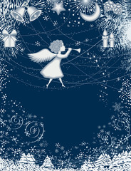 Christmas card with angel