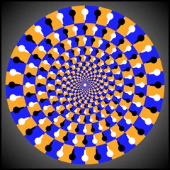 Printed kitchen splashbacks Psychedelic Optical illusion ellipse