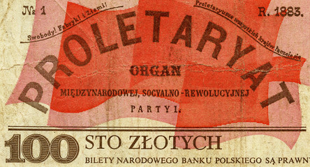 Part of polish banknote