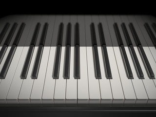 white and black keys of the piano