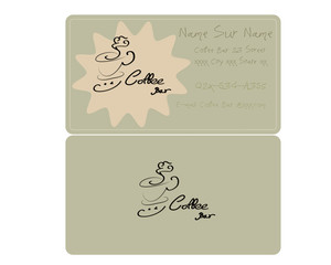 Coffee Business Card Retro Style