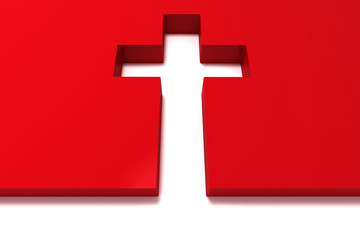 Obraz premium abstract red cross