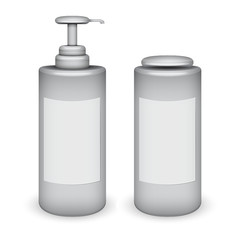 vector cosmetics soap and gel containers