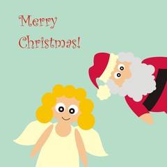 Weihnachtsmann und Engel