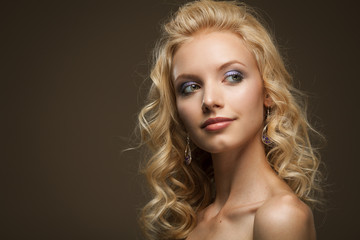Fototapeta premium Beautiful young blond woman