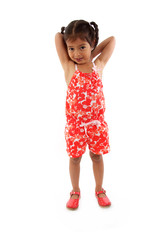 enfant avec couettes