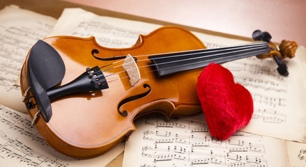 Fototapeta premium Valentine violin