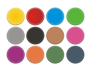 set of  circle button