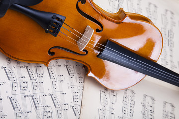 Fototapeta premium Old violin background