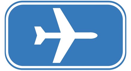 Fototapeta premium Avion dans un panneau